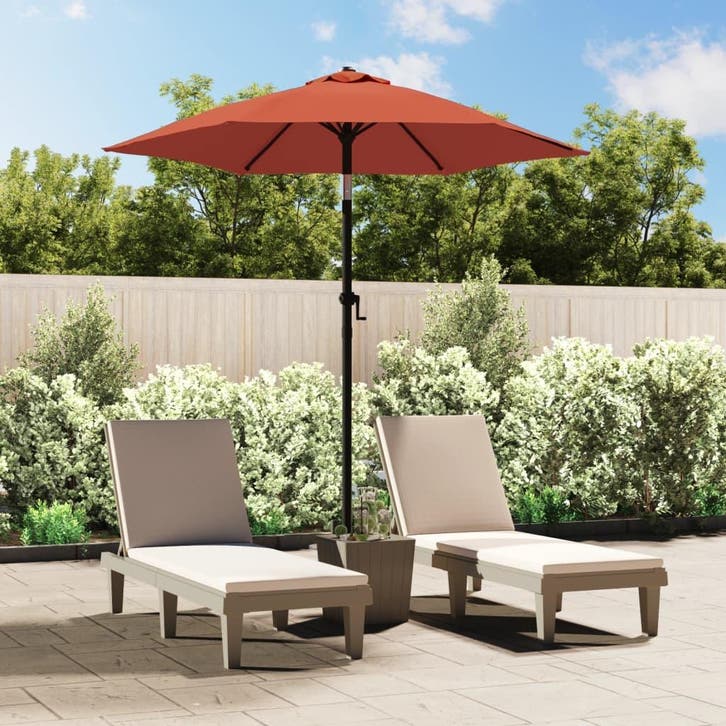 vidaXL Parasol 200x224 cm aluminium terracotta, Tuin en Terras, Parasols, Nieuw, Verzenden
