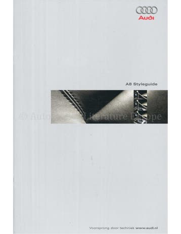 2001 AUDI A8 BROCHURE NEDERLANDS