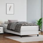 vidaXL Boxspring bed kunstleer wit 90x200 cm, Verzenden, Nieuw