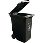 Rolcontainer | Kunststof | Zwart | 240L | Klapdeksel |, Verzenden