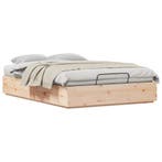 vidaXL Ottoman Bedframe Naturel 140 x 200 cm Massief, Verzenden