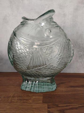 Vase - carpe - Verre - grand vase poisson carpe