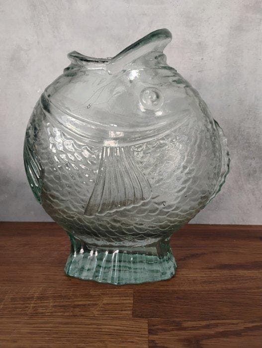 Vase - carpe - Verre - grand vase poisson carpe, Antiquités & Art, Antiquités | Verre & Cristal