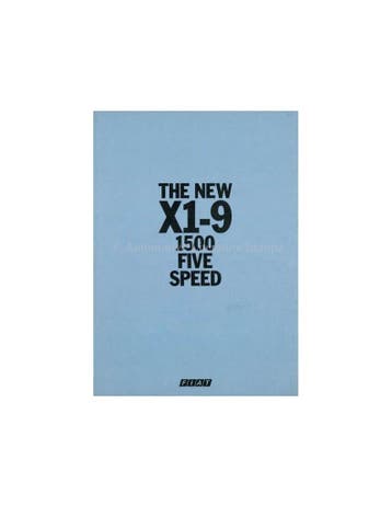 1978 FIAT X1/9 1500 BROCHURE ENGELS, Ophalen of Verzenden