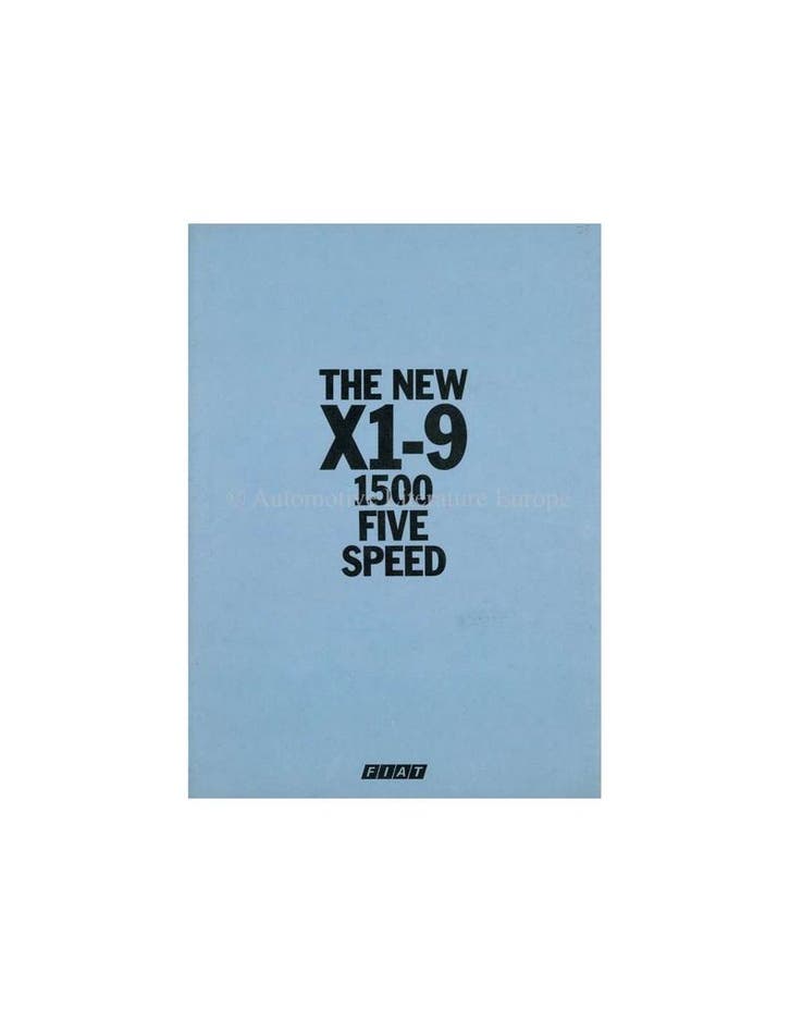 1978 FIAT X1/9 1500 BROCHURE ENGELS, Boeken, Auto's | Folders en Tijdschriften, Ophalen of Verzenden