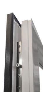 PVC Deur 1/2 glas Basic Plus b102xh206 cm intrek antraciet R, Ophalen of Verzenden, Buitendeur