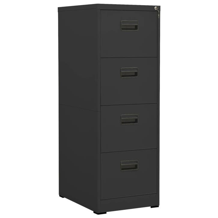 vidaXL Archiefkast 46x62x133 cm staal antracietkleurig, Huis en Inrichting, Kasten | Overige, Nieuw, Verzenden