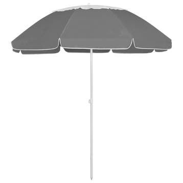 vidaXL Strandparasol 300 cm antracietkleurig, Tuin en Terras, Verzenden, Nieuw