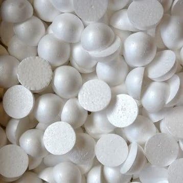 Styropor piepschuim isimo halve bal kerstbal vol 3 cm per, Nieuw