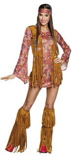 Hippie Jurkje Peace, Kleding | Dames, Carnavalskleding en Feestkleding, Verzenden, Nieuw