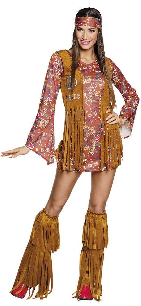 Hippie Jurkje Peace, Kleding | Dames, Carnavalskleding en Feestkleding, Nieuw, Verzenden