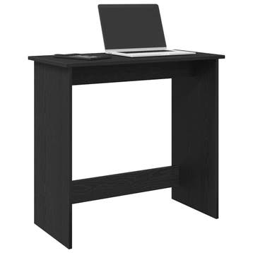 vidaXL Bureau 80x40x75 cm bewerkt hout zwart, Verzenden