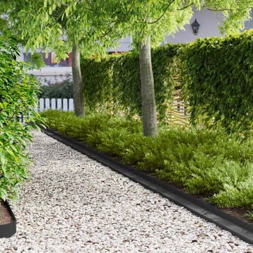 vidaXL Gazonrand 10 st 100 x 10 x 8 cm Staal Zwart, Tuin en Terras, Verzenden, Nieuw