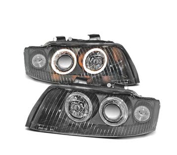 PHARES AUDI A4 B6 00-04 ANGEL EYES FOND NOIR, Autos : Pièces & Accessoires, Verzenden