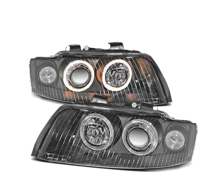 PHARES AUDI A4 B6 00-04 ANGEL EYES FOND NOIR, Autos : Pièces & Accessoires, Éclairage, Envoi