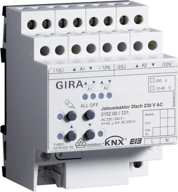 Gira KNX Jaloezie- en Rolluik-bussysteem DIN-rail - 215200, Verzenden, Nieuw