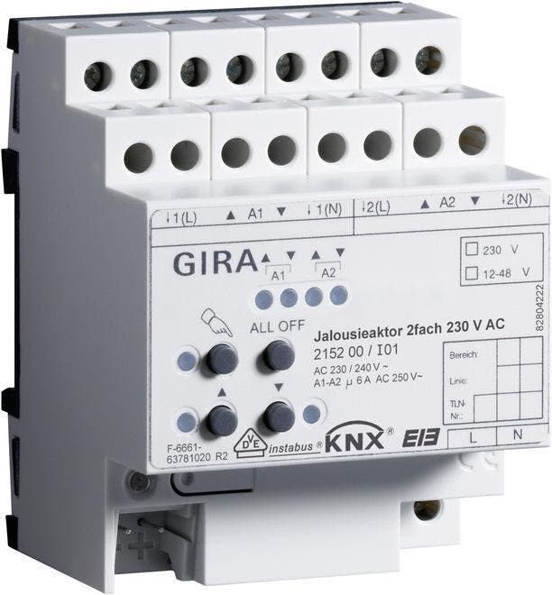 Gira KNX Jaloezie- en Rolluik-bussysteem DIN-rail - 215200, Doe-het-zelf en Bouw, Elektriciteit en Kabels, Verzenden