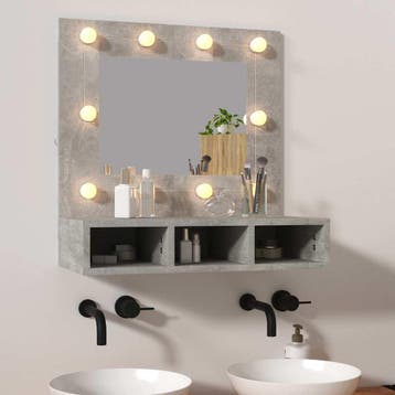vidaXL Spiegelkast met LED-verlichting 60x31,5x62 cm, Huis en Inrichting, Verzenden, Nieuw