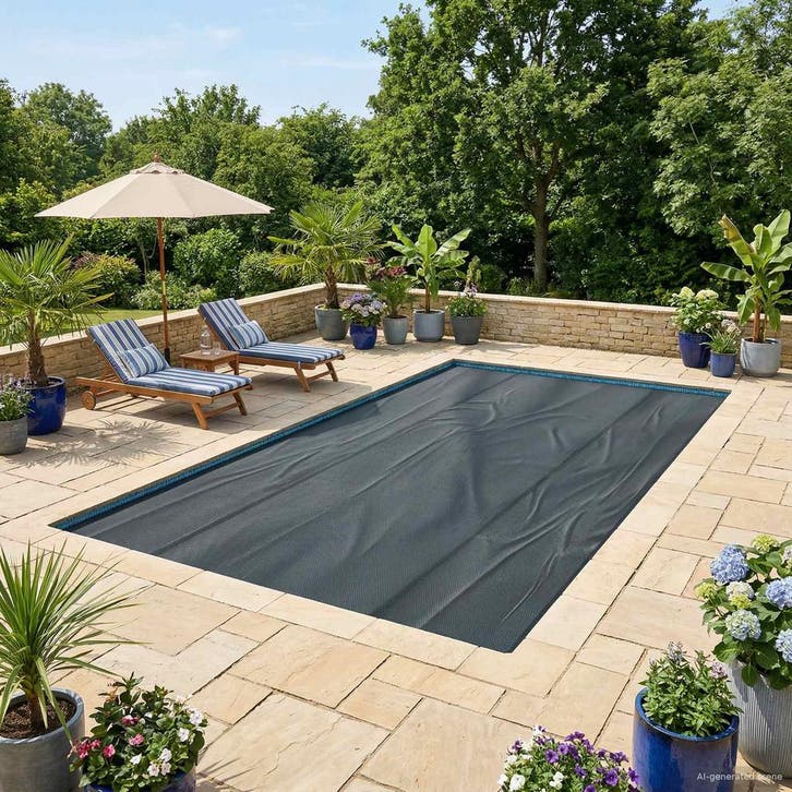 vidaXL Zwaar kwaliteitszwembadafdekking Zwart 400 x 200 cm, Jardin & Terrasse, Piscines, Envoi