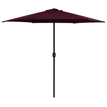 vidaXL Parasol met aluminium paal 270x246 cm bordeauxrood, Verzenden