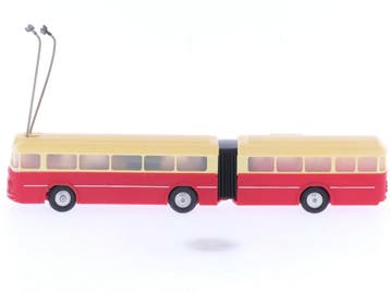 Schaal H0 Eheim 6104 (Brawa) gelede bus crème-rood #5885, Hobby en Vrije tijd, Ophalen of Verzenden, Gebruikt