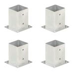 vidaXL Paalankers 4 st 101 mm gegalvaniseerd metaal, Verzenden