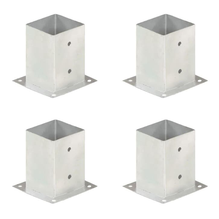 vidaXL Paalankers 4 st 101 mm gegalvaniseerd metaal, Tuin en Terras, Palen, Balken en Planken, Nieuw, Verzenden