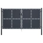 vidaXL Tuinpoort staal 300x150 cm antraciet, Verzenden, Nieuw