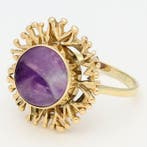 Ring - 14 karaat Geel goud - Amethist, Nieuw