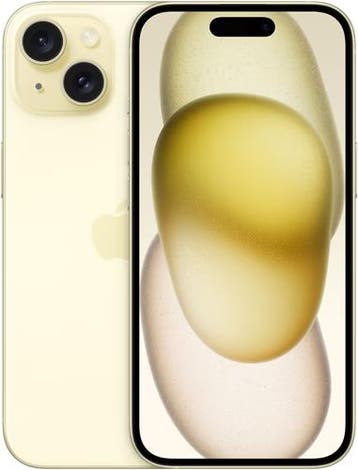 Nieuwstaat Apple iPhone 15 (model 2023) 256GB geel + 12, Ophalen of Verzenden