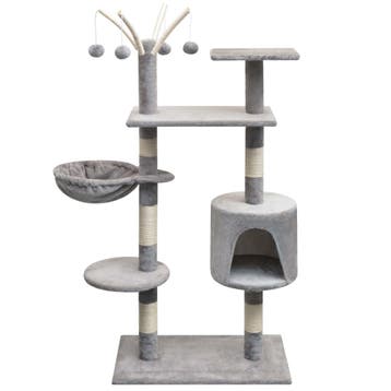 vidaXL Kattenkrabpaal met sisal krabpalen 125 cm grijs, Verzenden