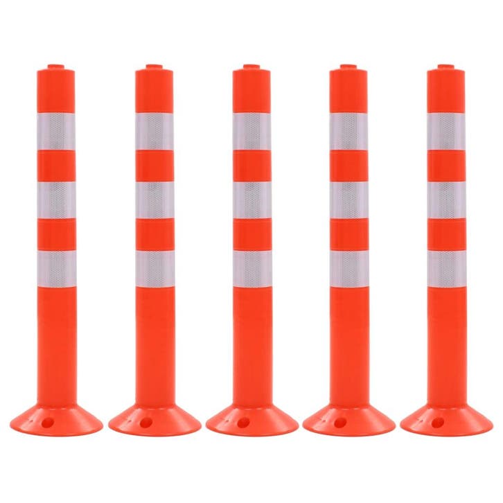 vidaXL Verkeerspalen 75 cm kunststof 5 st, Huis en Inrichting, Overige Huis en Inrichting, Nieuw, Verzenden
