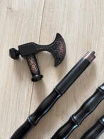 Wandelstok - Wandelstok Victoriaans stiljl antieke bijlkop, Antiek en Kunst