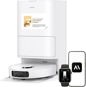 MOVA E30 Ultra Robotstofzuiger & Dweil - Handsfree schoon..., Verzenden, Gebruikt, Reservoir, Robotstofzuiger