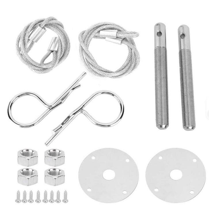 Hood pin kit chroom. Motorkap snel sluiting, Auto-onderdelen, Accu's en Toebehoren, Nieuw, Ophalen of Verzenden