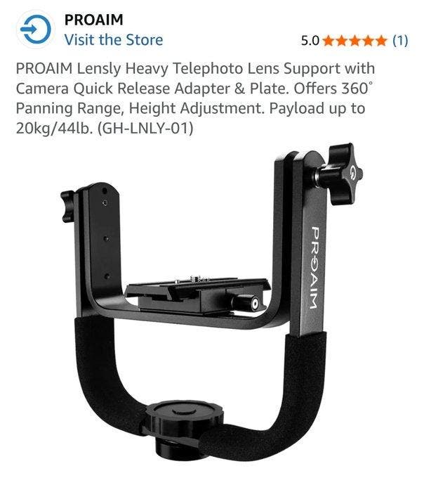 Proaim Proaim lensly heavy telephoto lens support Statief, Audio, Tv en Foto, Fotocamera's Digitaal