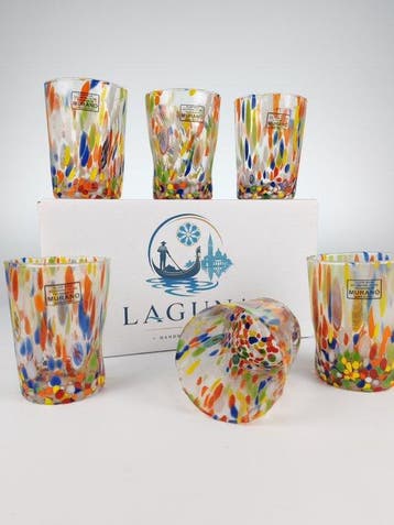 LAGUNA - Drinkservies (6) - Muranoglas - 6 GOTI DE FORNASA