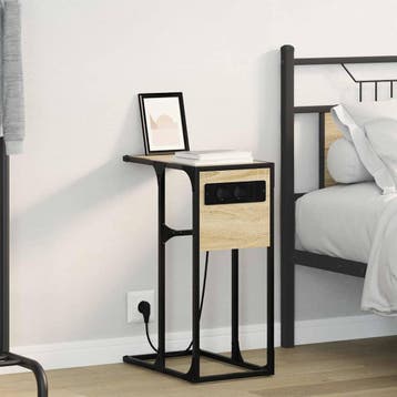 vidaXL Nachtkastje Sonoma Eik 41,5 x 26 x 60,5 cm Bewerkt, Verzenden, Nieuw