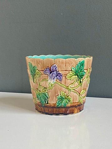 Emile LHerminé Declercq - Bloempot - Majolica