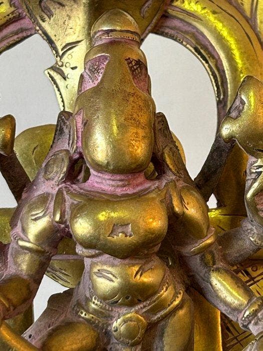 Mahishasuramardini - Brons - India - 18e-19e eeuw, Antiek en Kunst, Kunst | Niet-Westerse kunst