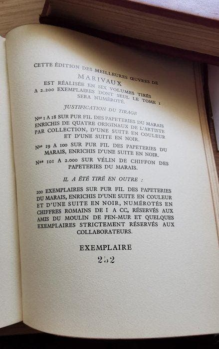 Marivaux/Becat - Marivaux - 1952, Antiquités & Art, Antiquités | Livres & Manuscrits