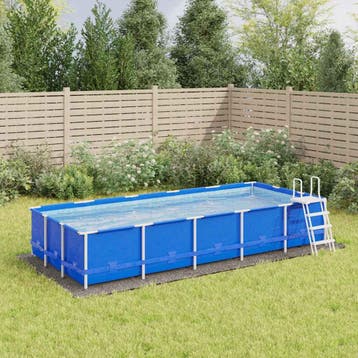 vidaXL Zwembadgrondzeil 550x280 cm polyester geotextiel, Verzenden