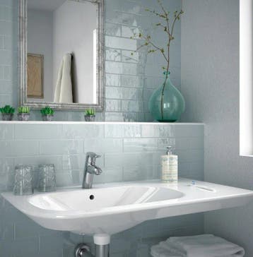 Wandtegel Blauw 6,5x20cm (Muurtegels, Afbouwmaterialen), Doe-het-zelf en Bouw, Tegels, Nieuw, 20 tot 40 cm, 10 m² of meer, Wandtegels