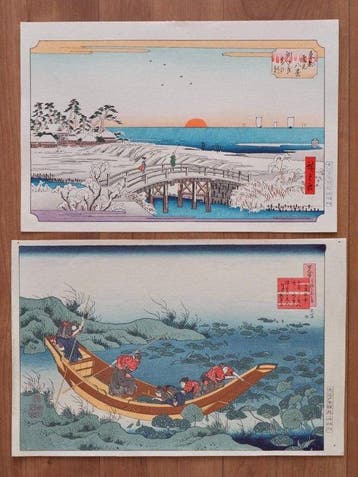 Utagawa Hiroshige & Katsushika Hokusai – Two Japanese