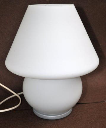 Lampe de table - Opaline - lampe à champignon des années 70