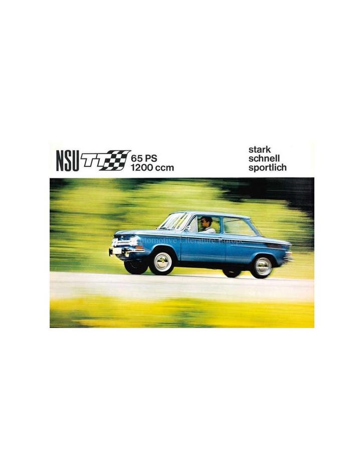 1968 NSU TT BROCHURE DUITS, Livres, Autos | Brochures & Magazines, Enlèvement ou Envoi