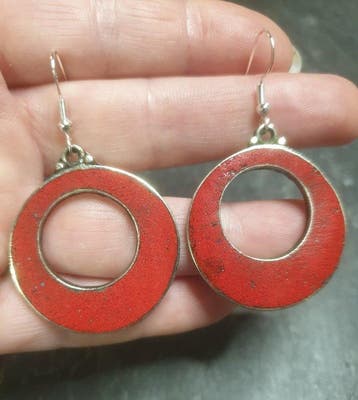 Zilver, 925 Tibetaans Zilver, Rode Koraal, Traditionele