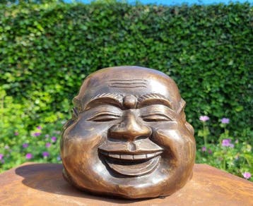 Beeldje - 4 face buddha - Brons