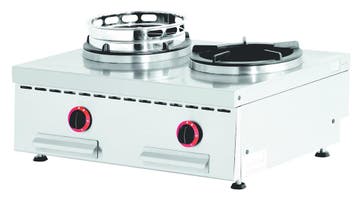 Wok | Gasvuur | Tafelmodel | 2 Vuren | 2x 13kW |, Zakelijke goederen, Verzenden, Nieuw in verpakking