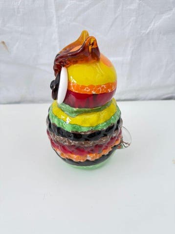 Beeld, Glazen uil - 22.2 cm - Glas
